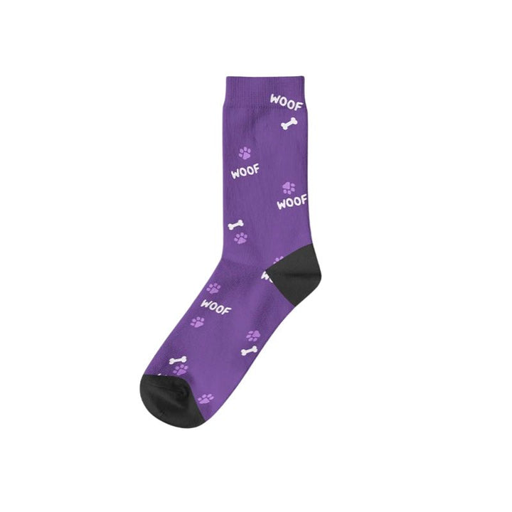 Chaussettes Chien Personnalisées Violet