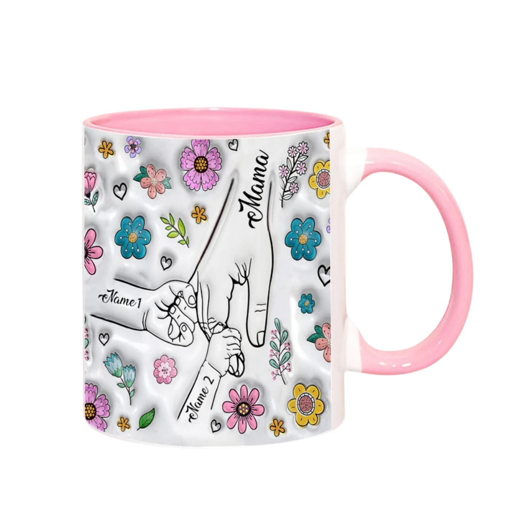 Mug Personnalisé Prénoms Famille Rose 2