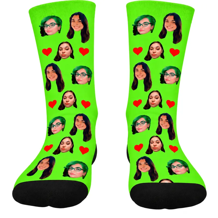 Chaussettes Personnalisées Vert Pomme