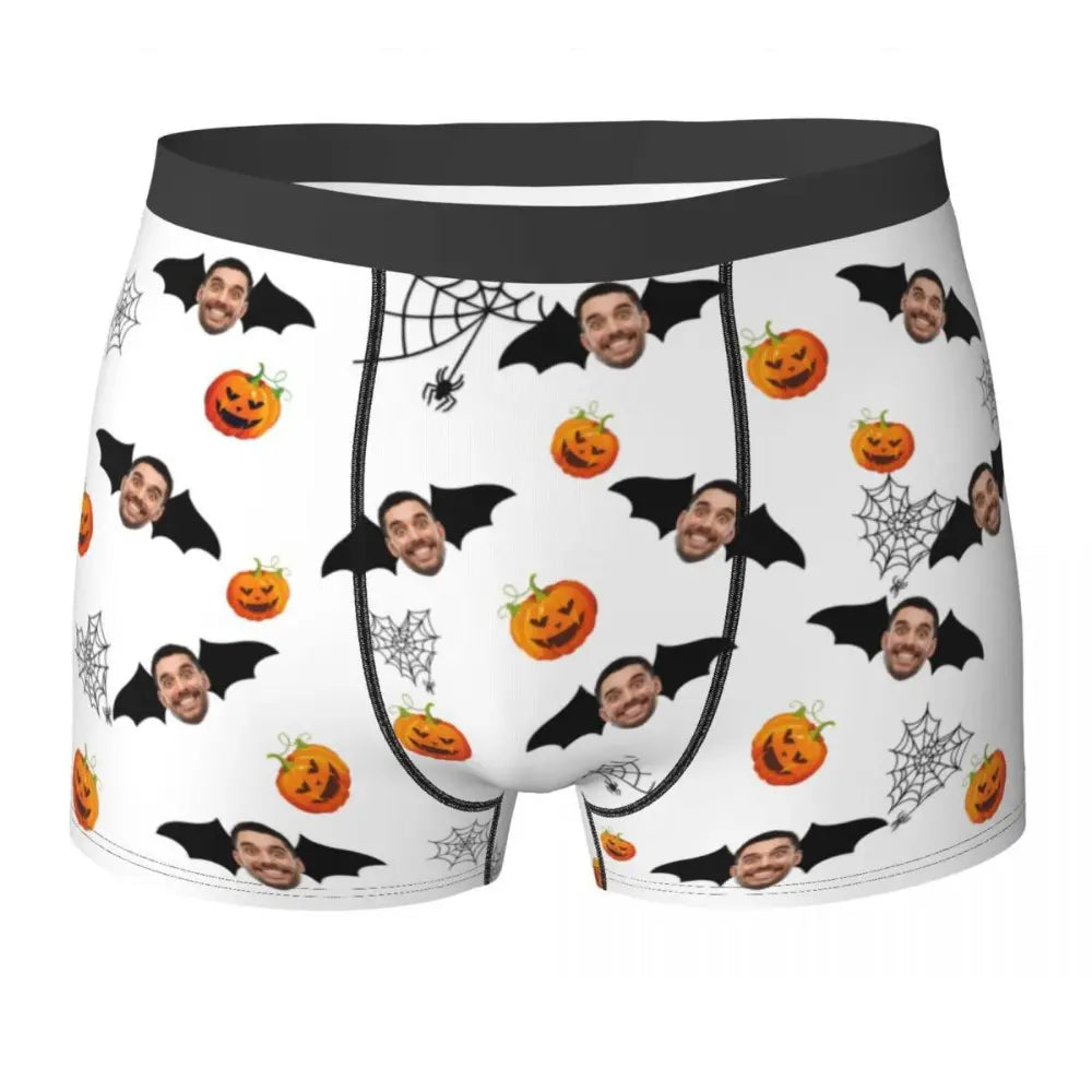Boxer Homme Halloween Motif Crâne - Tissu Doux Polyester/élasthanne, Coupe Confort - Cadeau Pour Mari, Copain
