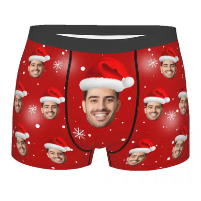 Caleçon Personnalisable Noël - Rouge / XXL