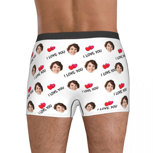 Boxer Personnalisé Photo Visage – Cadeau Drôle Pour Homme – Personnalisation Nom Et Photo – 95% Polyester, 5% Élasthanne