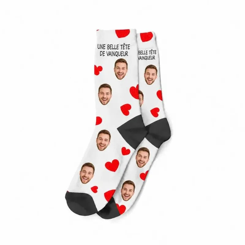 Chaussettes Personnalisées Avec Photo - Cadeau Unique Homme Femme Enfant - 7