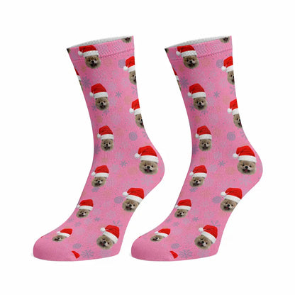 Chaussette Noël Personnalisée - Rose Clair
