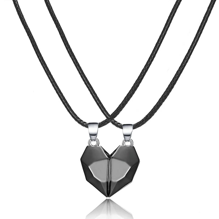 Collier Assorti Couple Noir