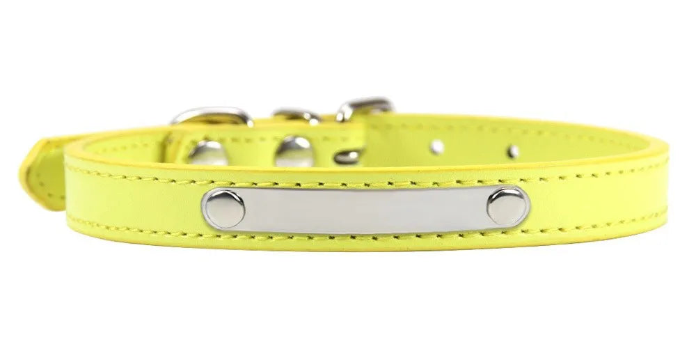 Collier Personnalisé Chat Jaune
