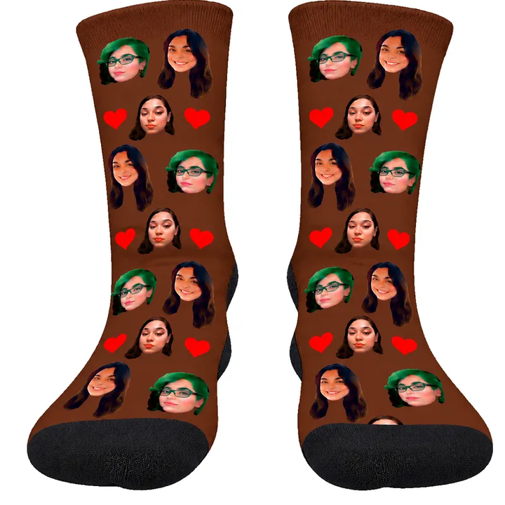 Chaussettes Personnalisées Marron