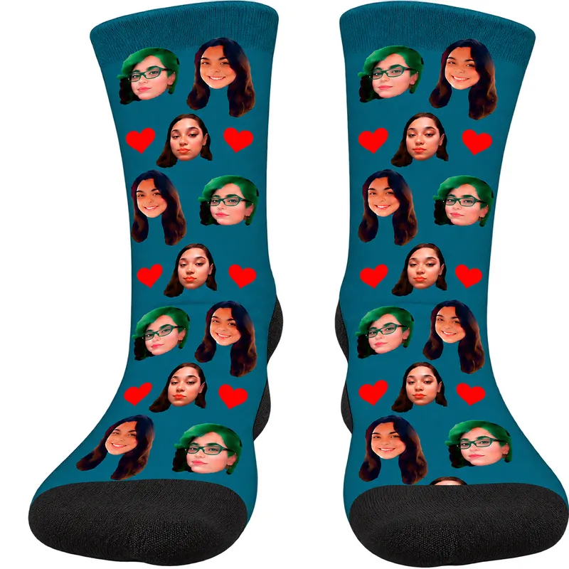 Chaussettes Personnalisées Bleu Canard