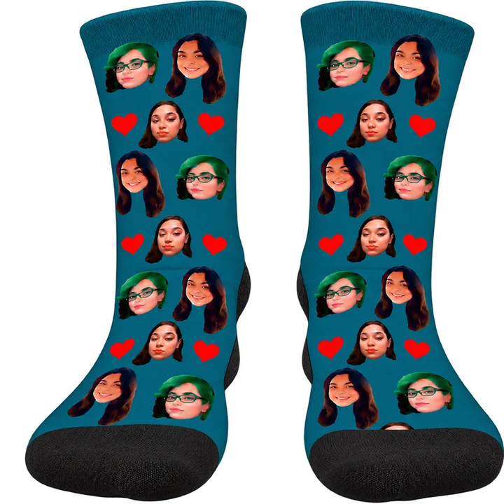 Chaussettes Personnalisées Bleu Canard