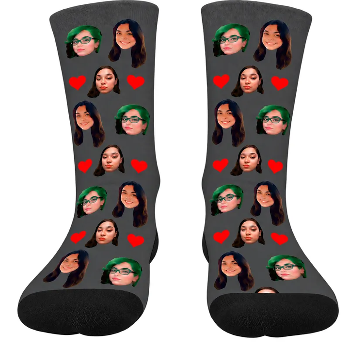 Chaussettes Personnalisées Gris Foncé