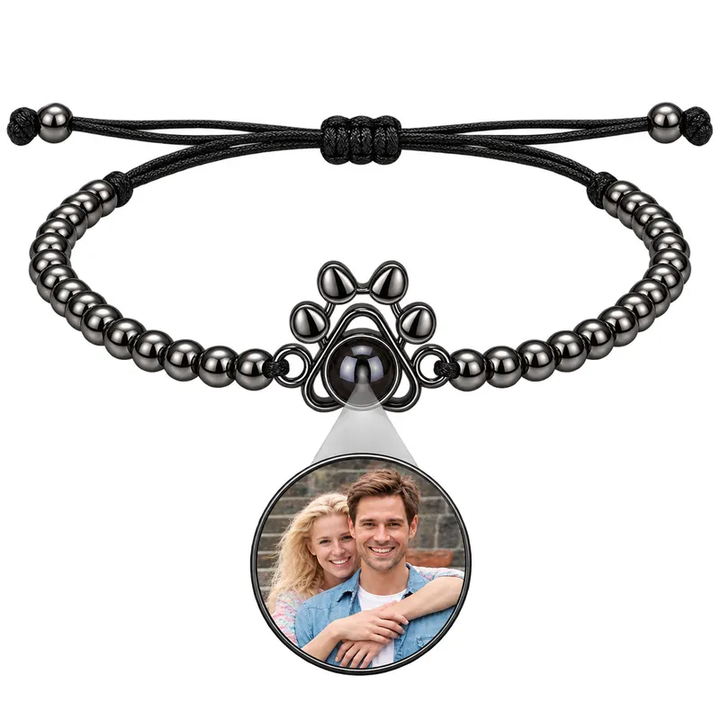 Bracelet avec Photo Chien Noir