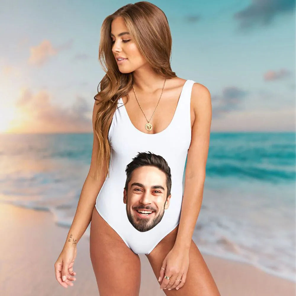 Maillot de Bain Personnalisé - Blanc / XL
