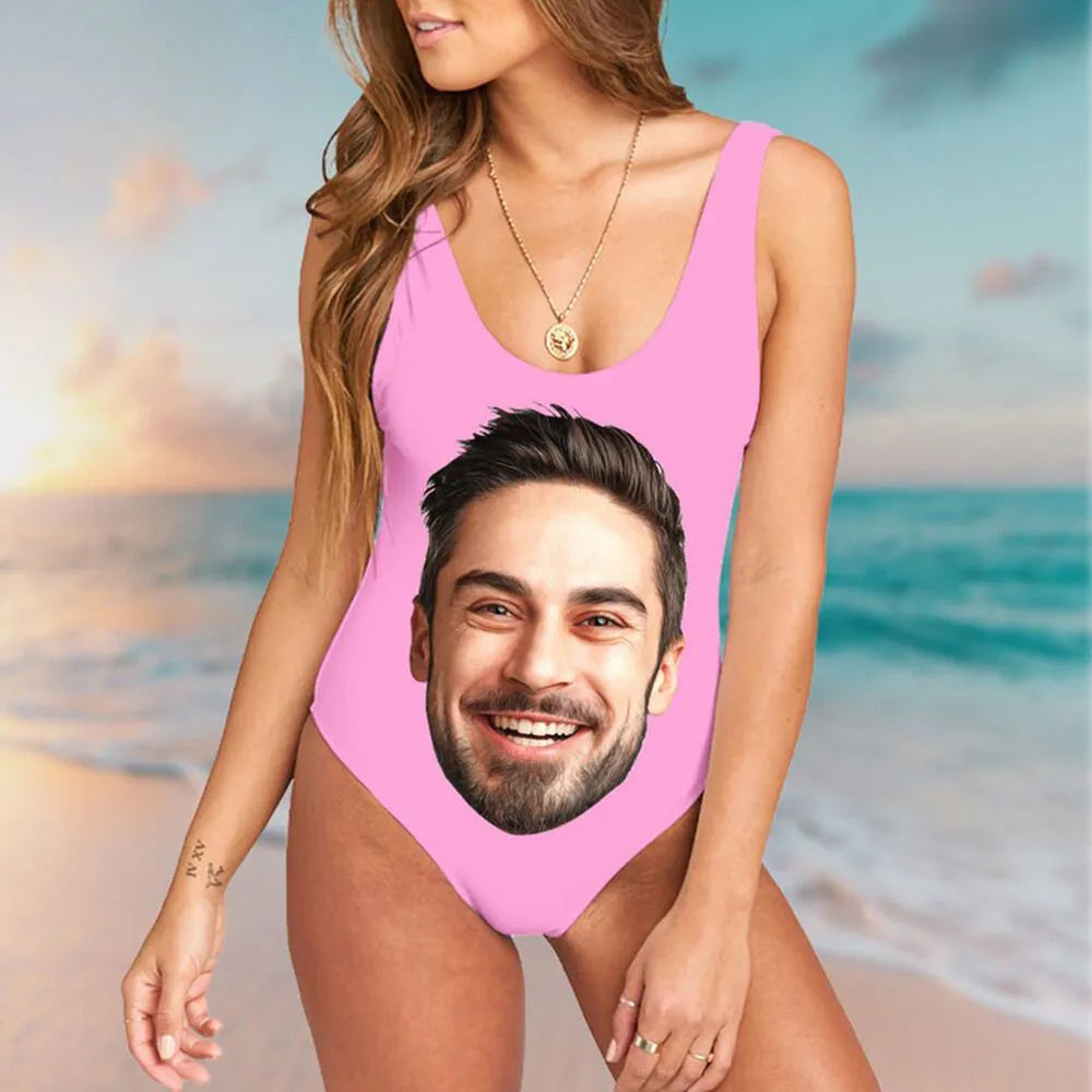 Maillot de Bain Personnalisé - Rose / XL