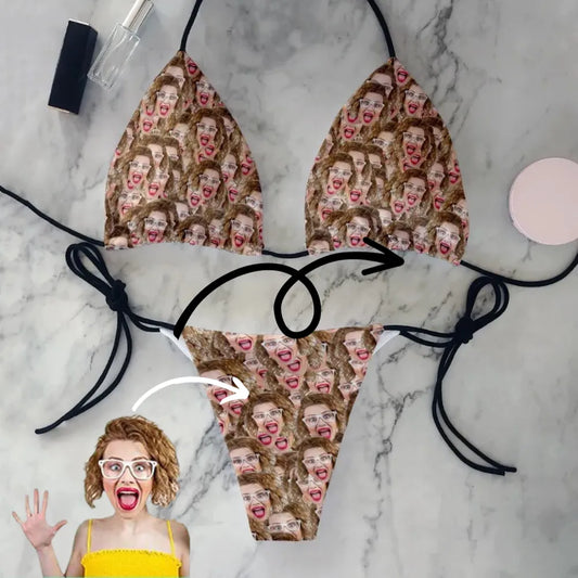 Maillot de Bain Personnalisable - Visage(s) superposé(s) uniquement