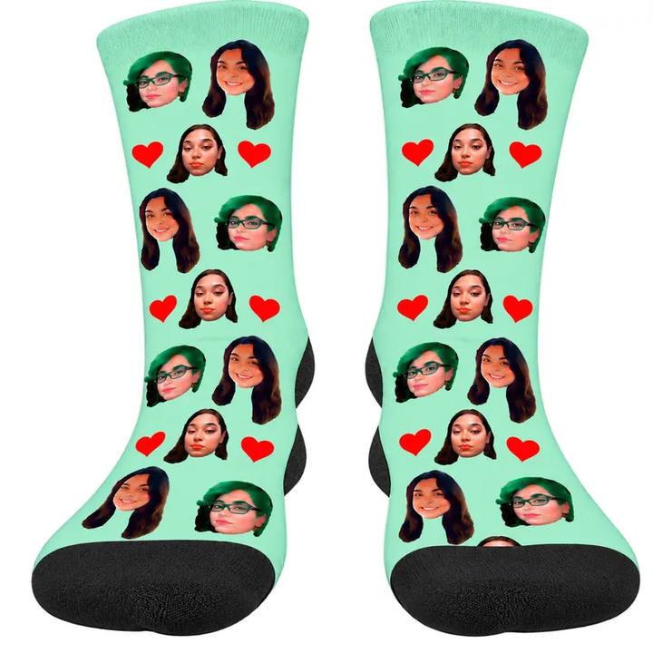 Chaussettes Personnalisées Vert d'eau