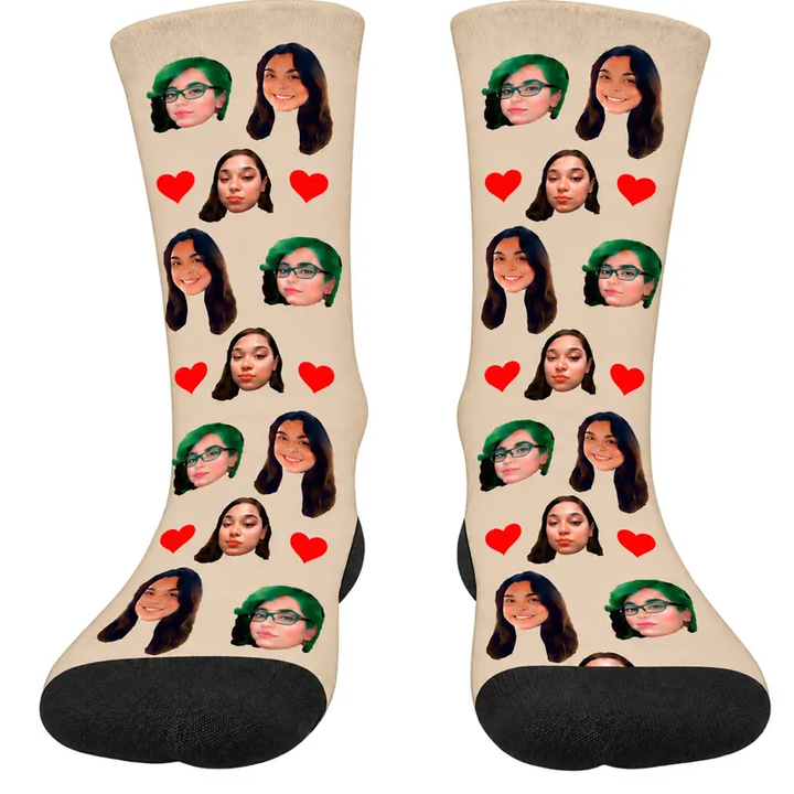 Chaussettes Personnalisées Beige