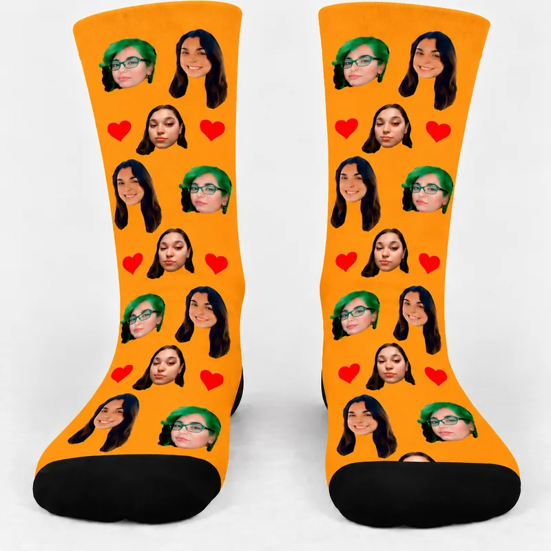 Chaussettes Personnalisées Orange
