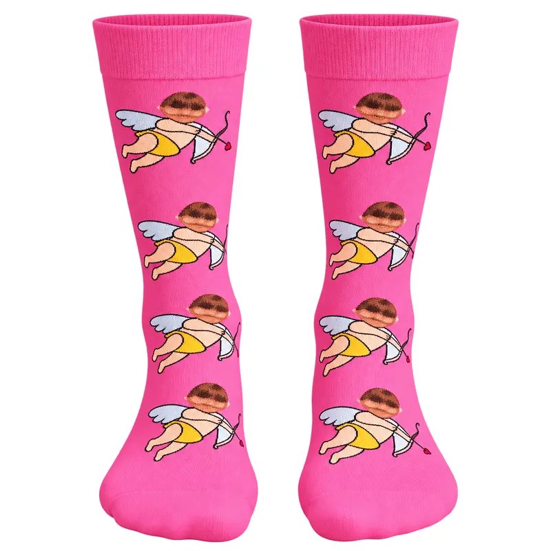 Chaussettes Personnalisées Cupidon Rose