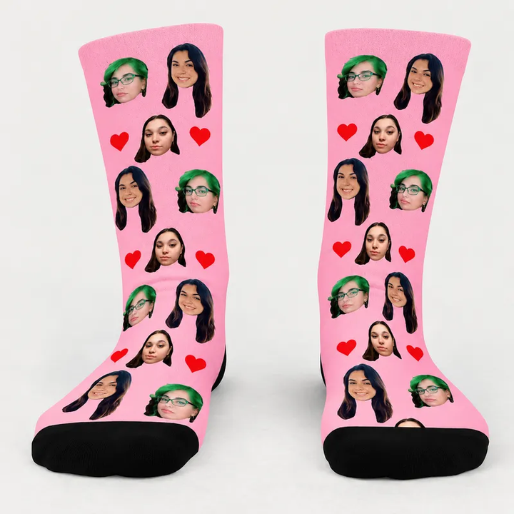Chaussettes Personnalisées Rose