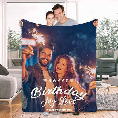 Plaid Personnalisé Anniversaire - 240x220cm