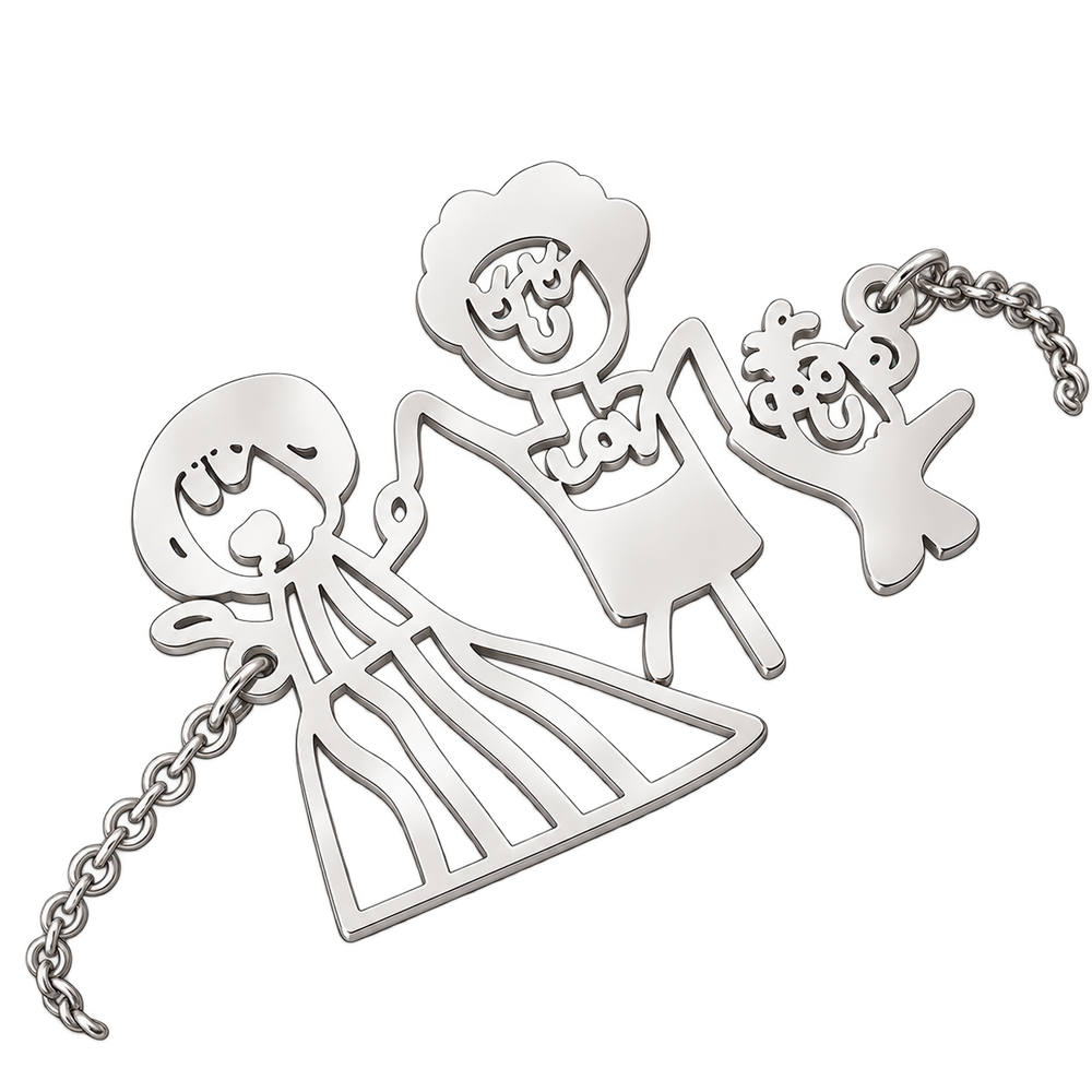 Bracelet Dessin d'Enfant Argent
