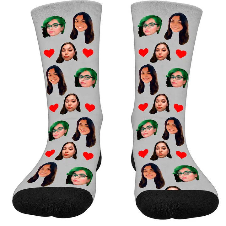Chaussettes Personnalisées Gris Clair