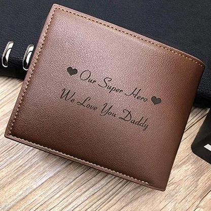 Portefeuille Homme Personnalisé Photo - Texte uniquement