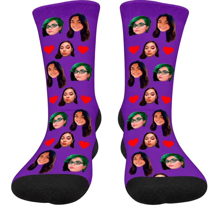 Chaussettes Personnalisées Violet