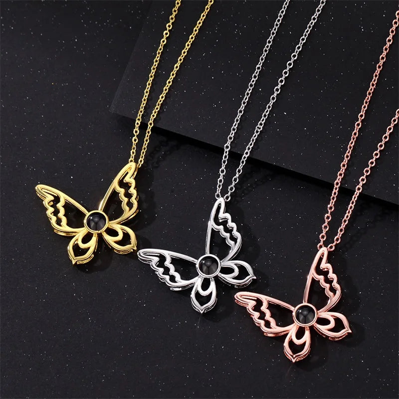Collier Personnalisé Pendentif Papillon
