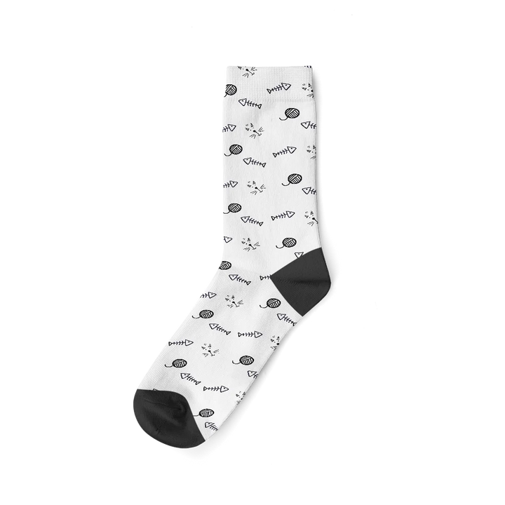 Chaussettes Chat Personnalisées Blanc