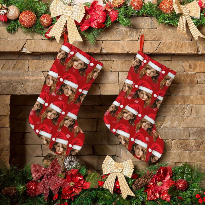 Chaussette de Noël Personnalisée Visages