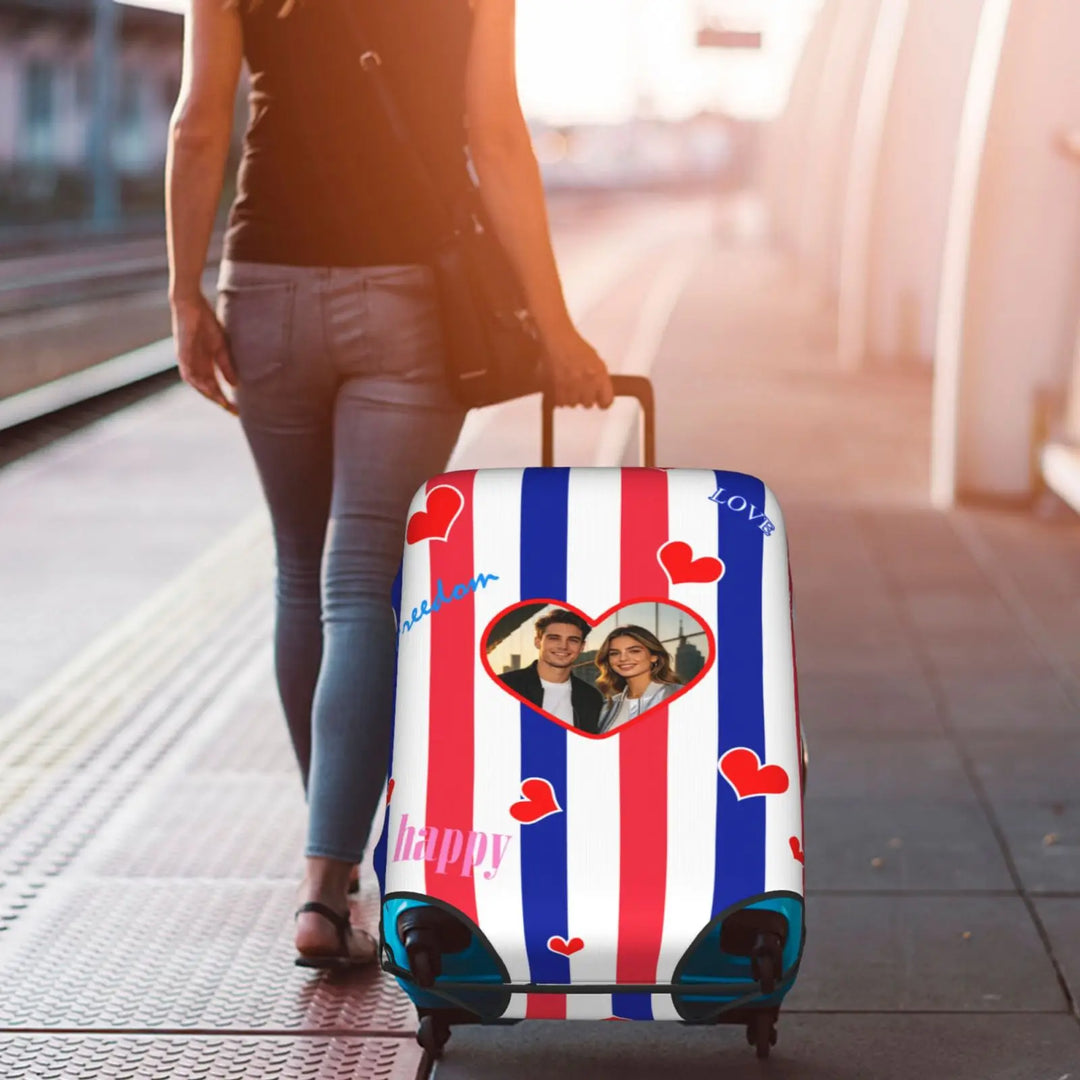 Housse de Valise Personnalisée Coeur