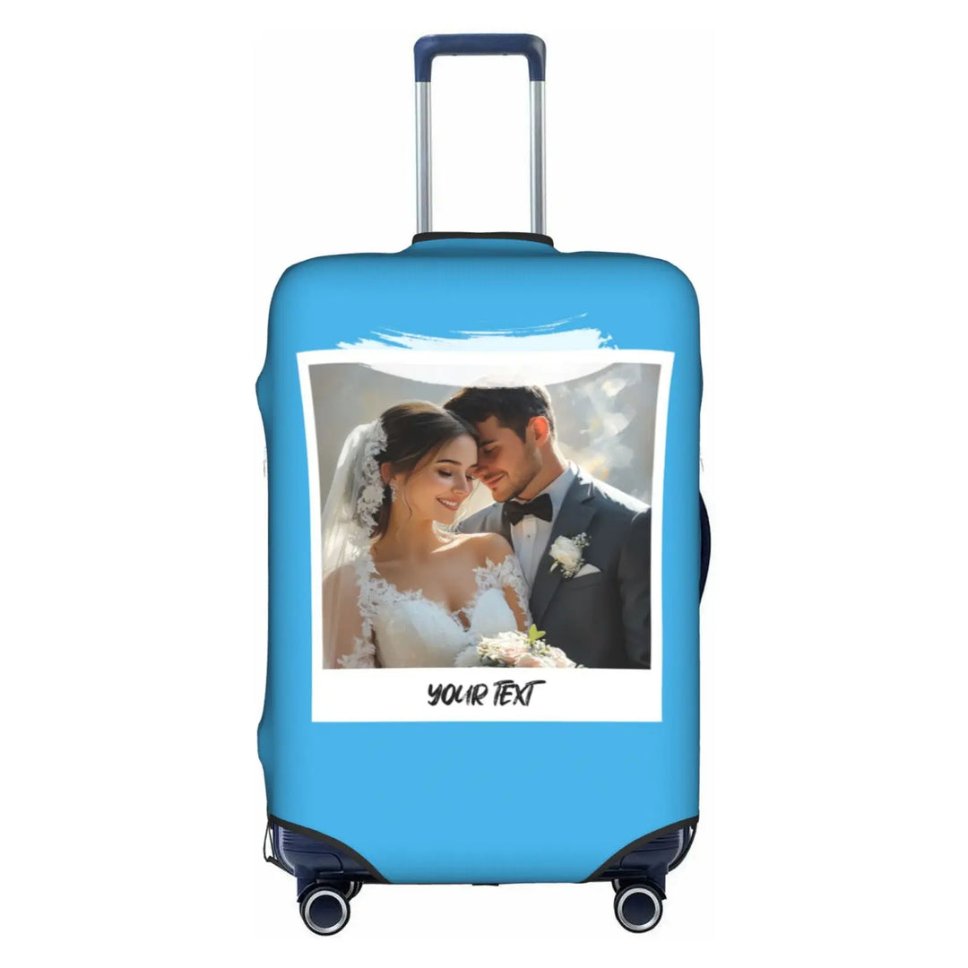 Housse de Valise Personnalisée Photo Bleu