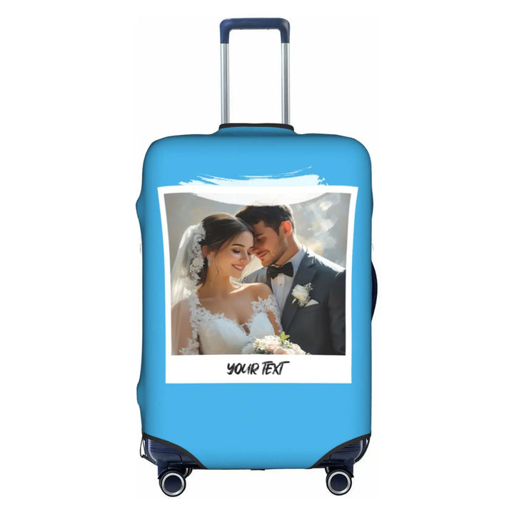Housse de Valise Personnalisée Photo Bleu