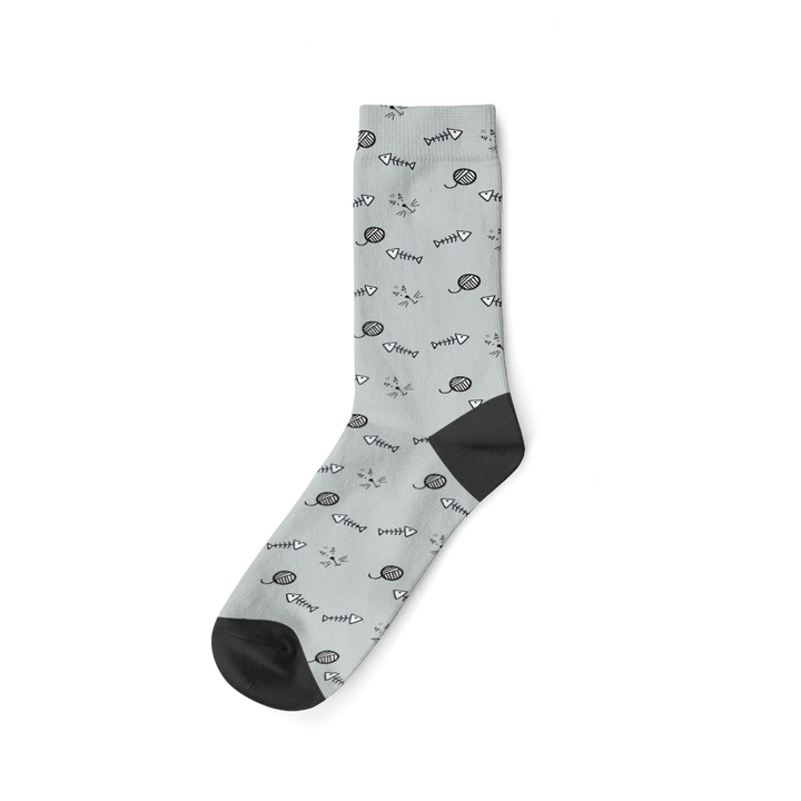 Chaussettes Chat Personnalisées Gris