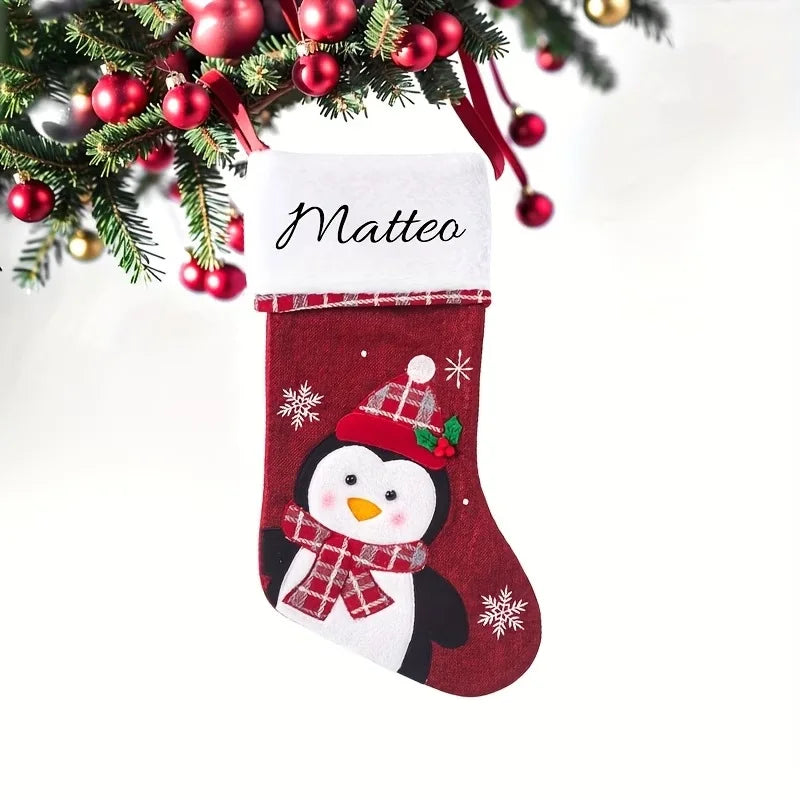 Chaussette de Noël Personnalisée Pingouin Default Title