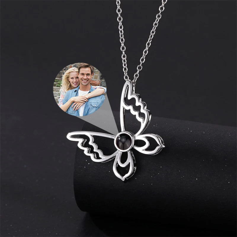 Collier Personnalisé Pendentif Papillon Argent