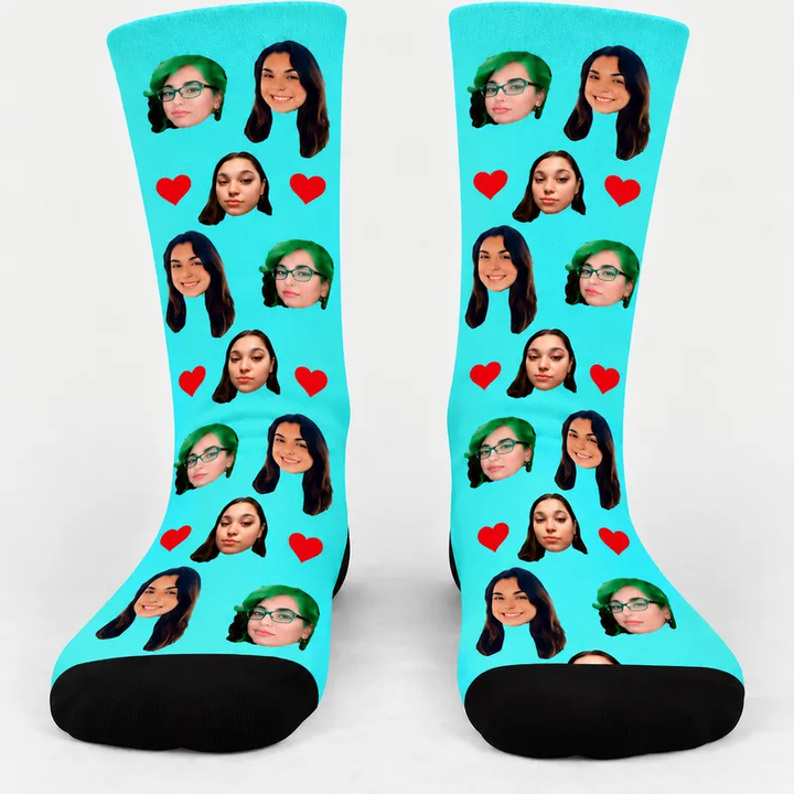 Chaussettes Personnalisées Turquoise