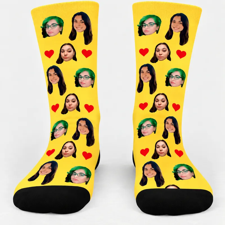 Chaussettes Personnalisées Jaune