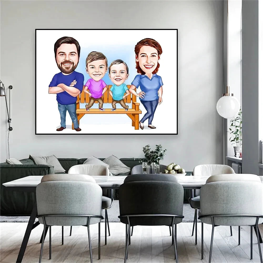 Portrait de Famille Personnalisé - Celekado