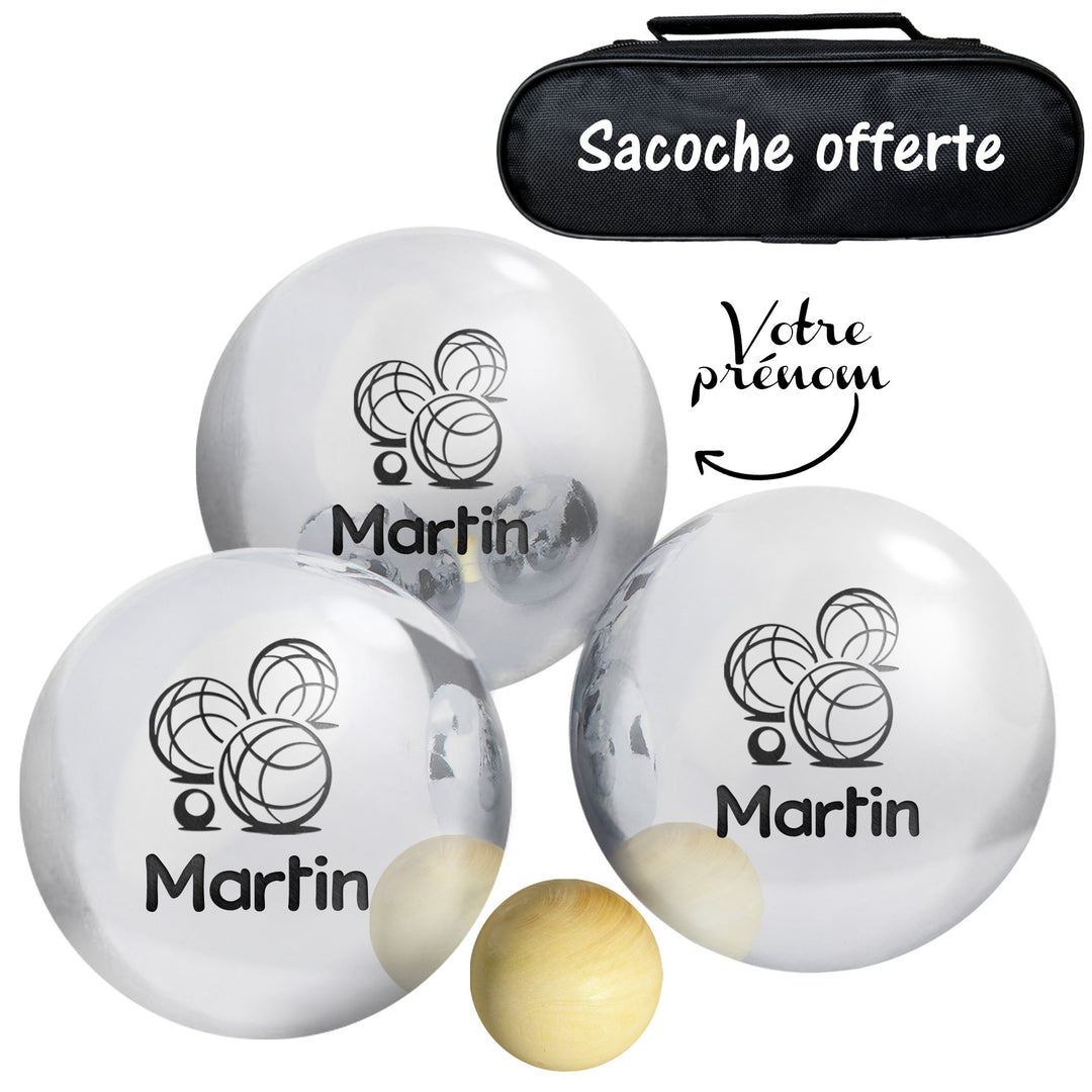 boules de pétanque gravées Triplets