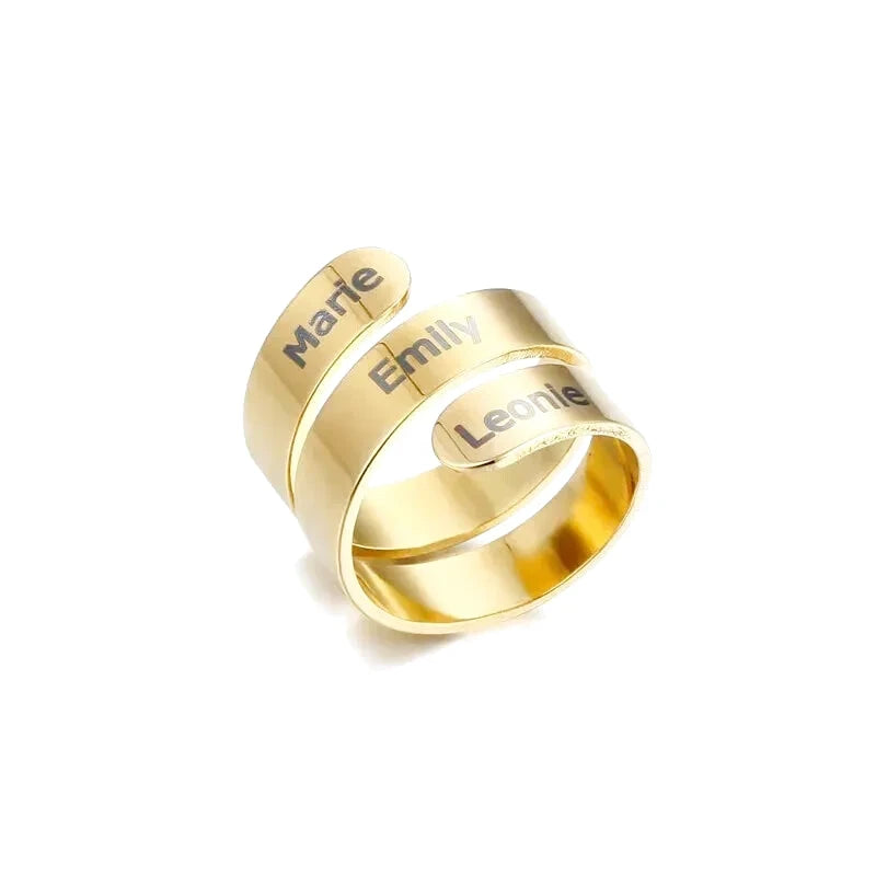 Bague 3 Prénoms Torsadé