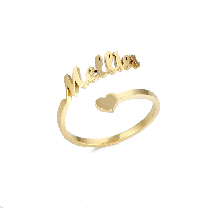 Bague Personnalisée Prénom Cœur