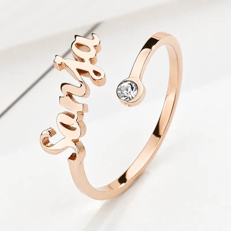 Bague Prénom Femme Or rosé