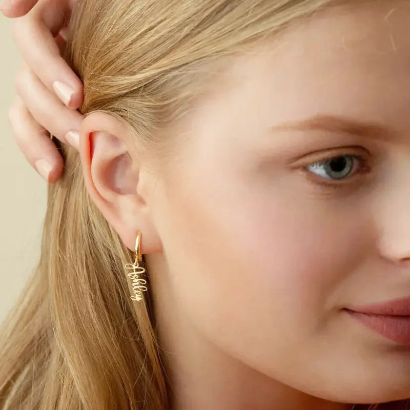 Boucles d'Oreilles Personnalisées Prénom