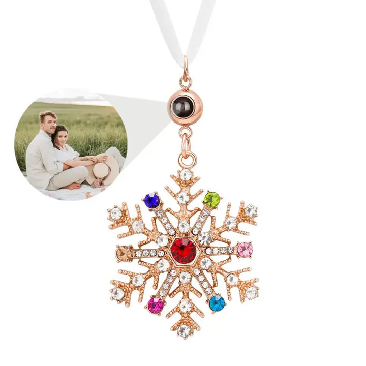 Boule de Noël Personnalisée Projection Or Rose