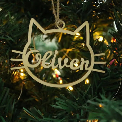 Boule de Noël Prénom - Chat