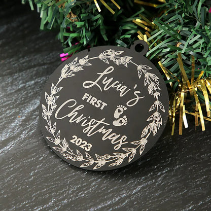 Boule Noël Personnalisée Noir