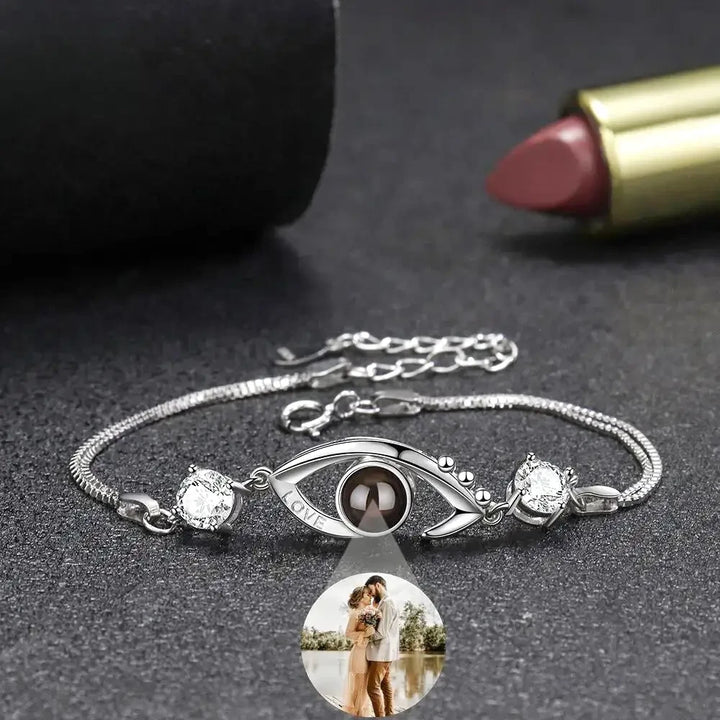 Bracelet Photo à l'Intérieur Argent