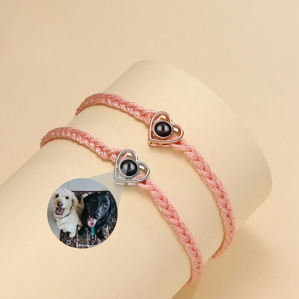 Bracelet avec Photo Projection Rose et Or Rosé Cuivre